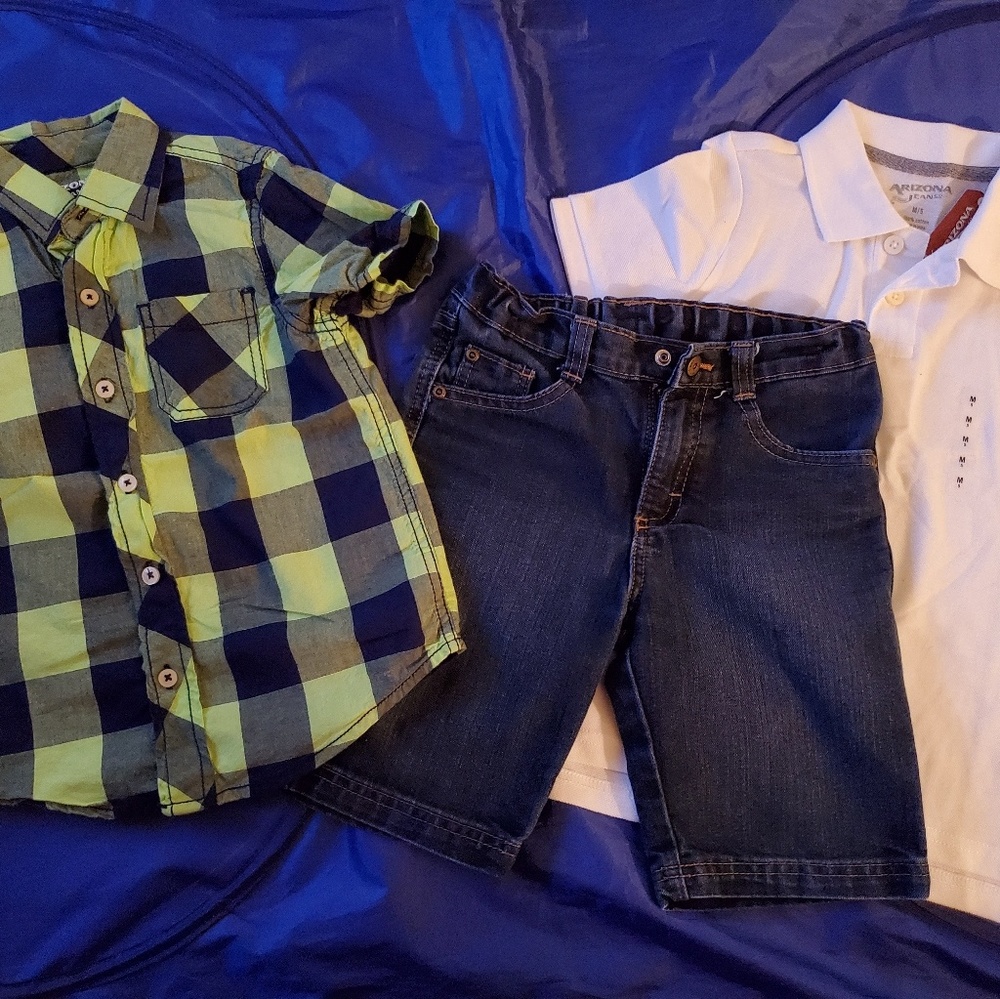 Boys 2 Shirt 1 Jean Short Bundle